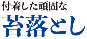 付着した頑固な苔落とし